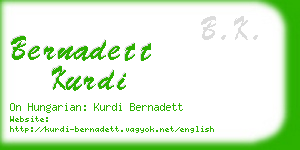 bernadett kurdi business card